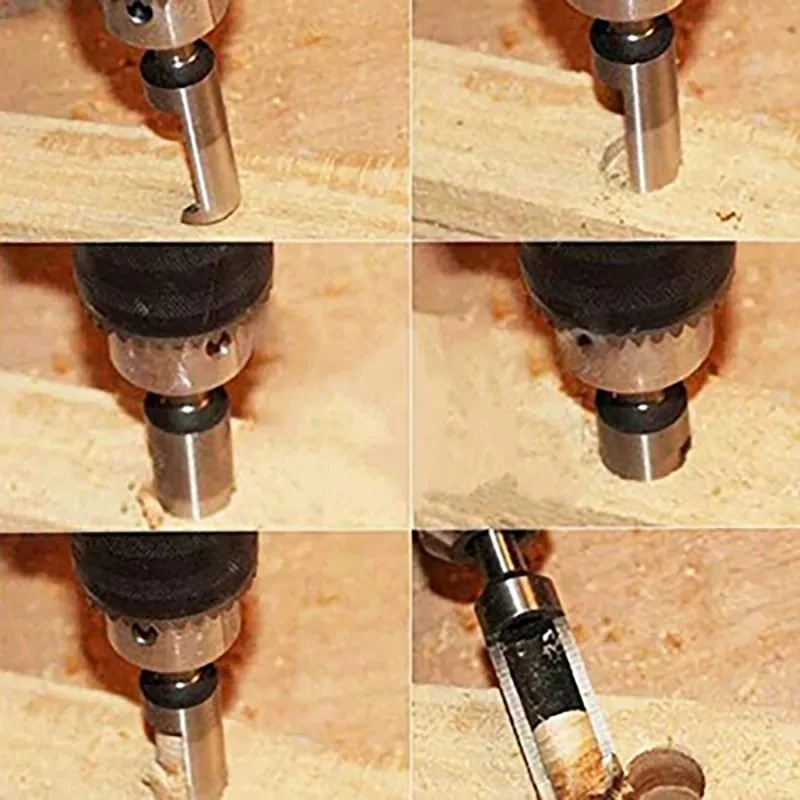 8PCS HSS Cork Drill Bit Set Wood Plug Cutter Drill Cutting Tool Drill Bit Set Bored Hole Tenon Drills