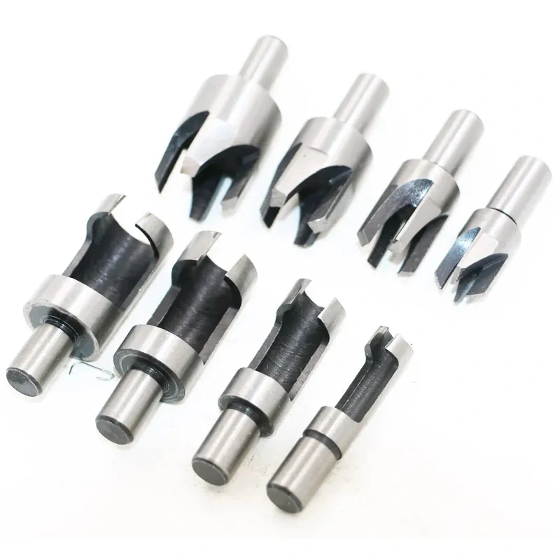 8PCS HSS Cork Drill Bit Set Wood Plug Cutter Drill Cutting Tool Drill Bit Set Bored Hole Tenon Drills