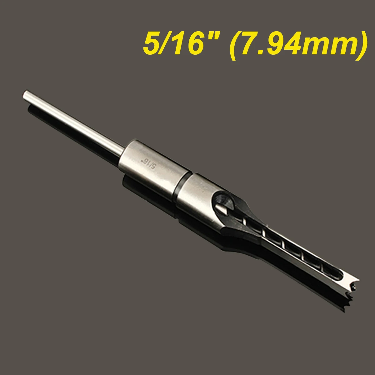 4PCS 6.35/7.94/9.5/12.7mm Woodworking Square Hole Drill Bit Mortising Chisel
