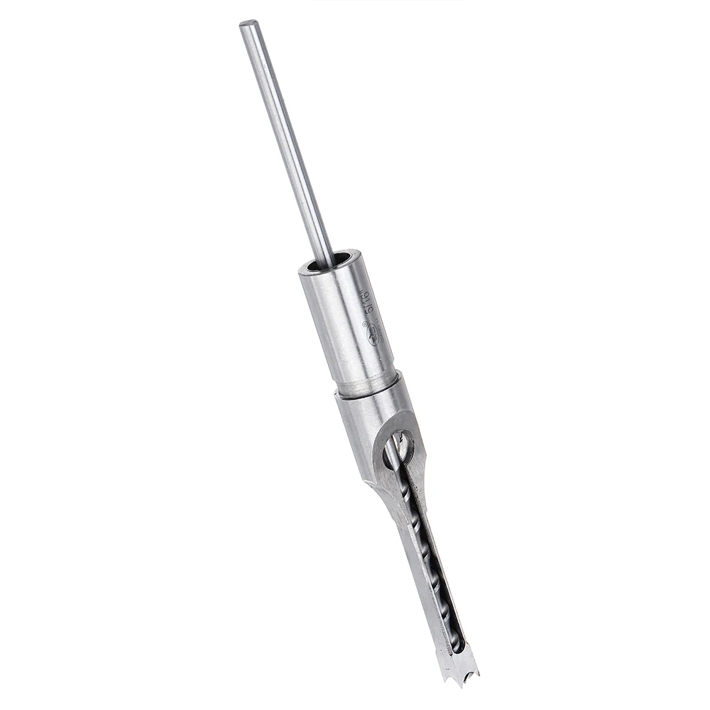 4PCS 6.35/7.94/9.5/12.7mm Woodworking Square Hole Drill Bit Mortising Chisel