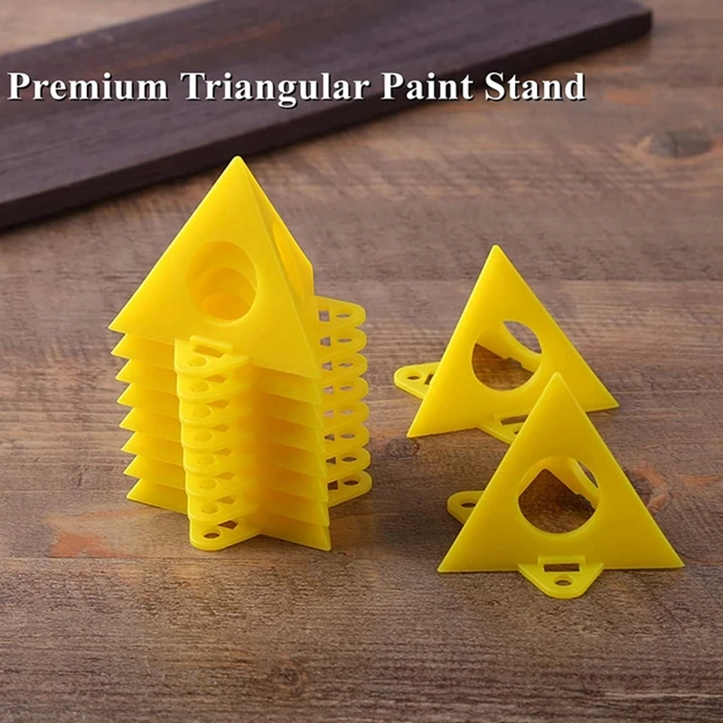 10pcs Pyramid Stands Set Triangle Stands Paint Tool Triangle Paint Pads Feet for Woodworking Carpenter Accessories Paint Pads