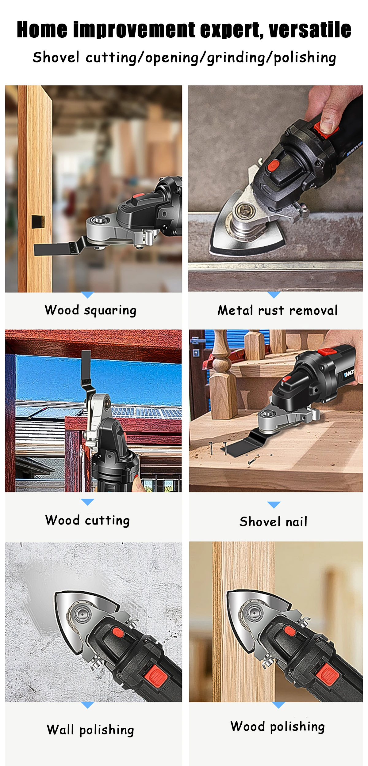 Oscillating Multi Saw Attachment Adapter Change Angle Grinder into Trimming Machine Oscillating Tools for Wood Metal Cutting