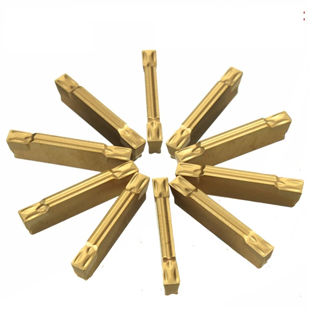 Drillpro 10Pcs MGMN200-G Carbide Inserts Blades For MGEHR/MGIVR Grooving Cut-off Tool Carbide Insert Lathe Cutter Tool